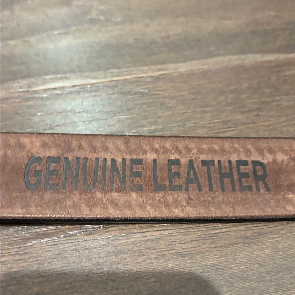 Montauk Genuine Leather Tooled Western Rodeo,filigree buckle,single stitch edge